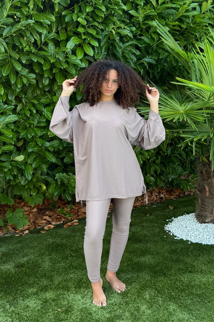 Ensemble jupe de bain - Taupe