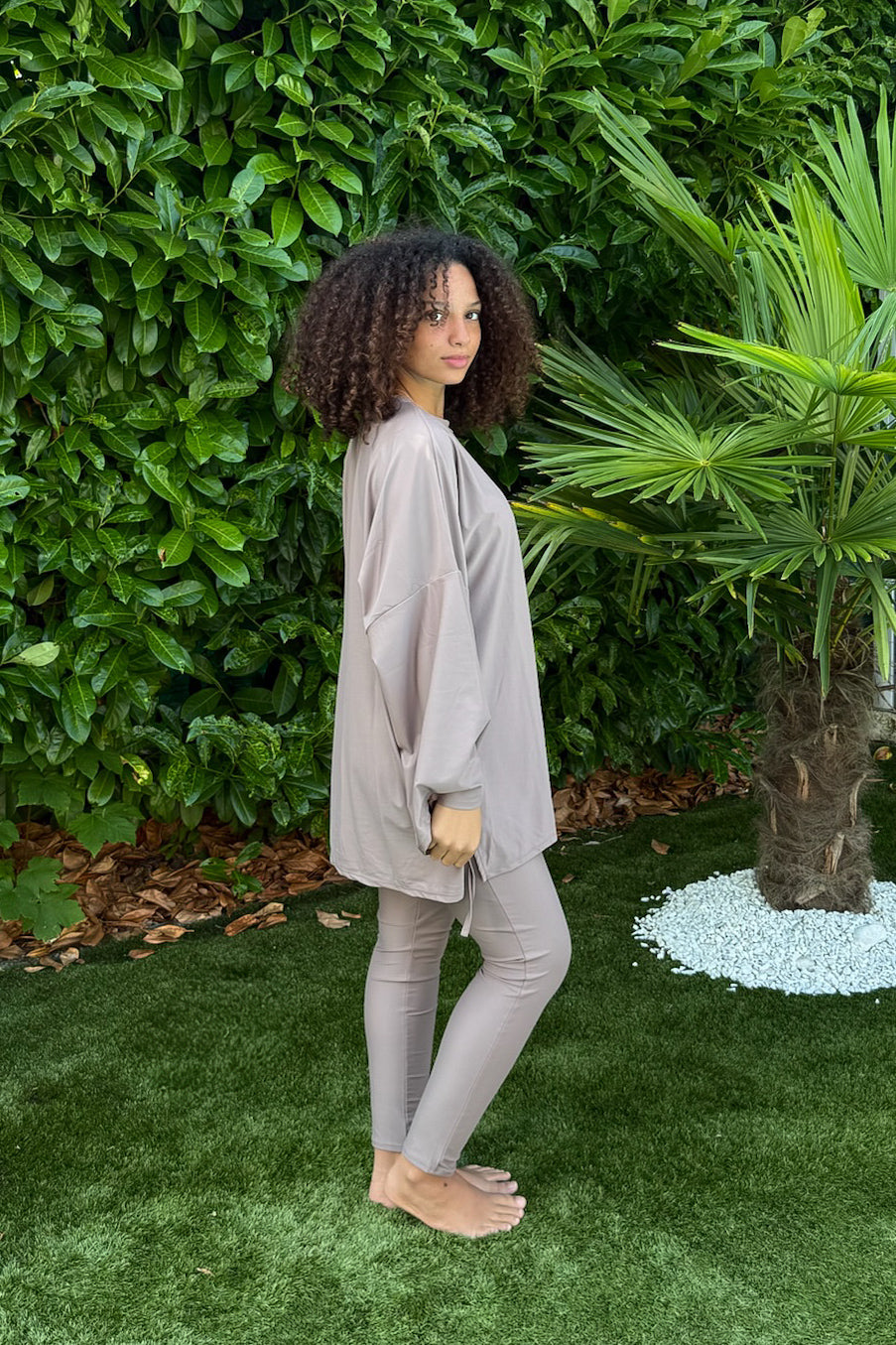 Ensemble jupe de bain - Taupe