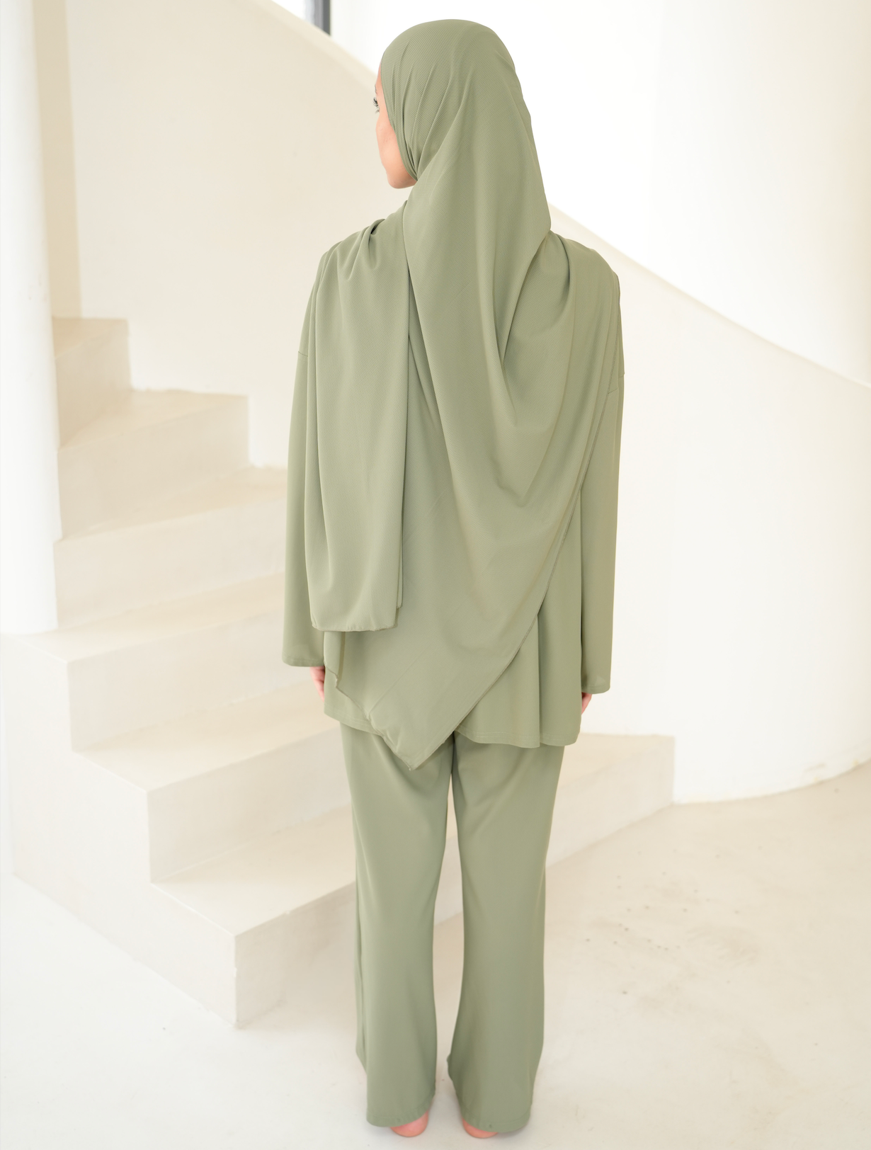 Burkini Portefeuille - TRANSBRONZANT VERT AMANDE