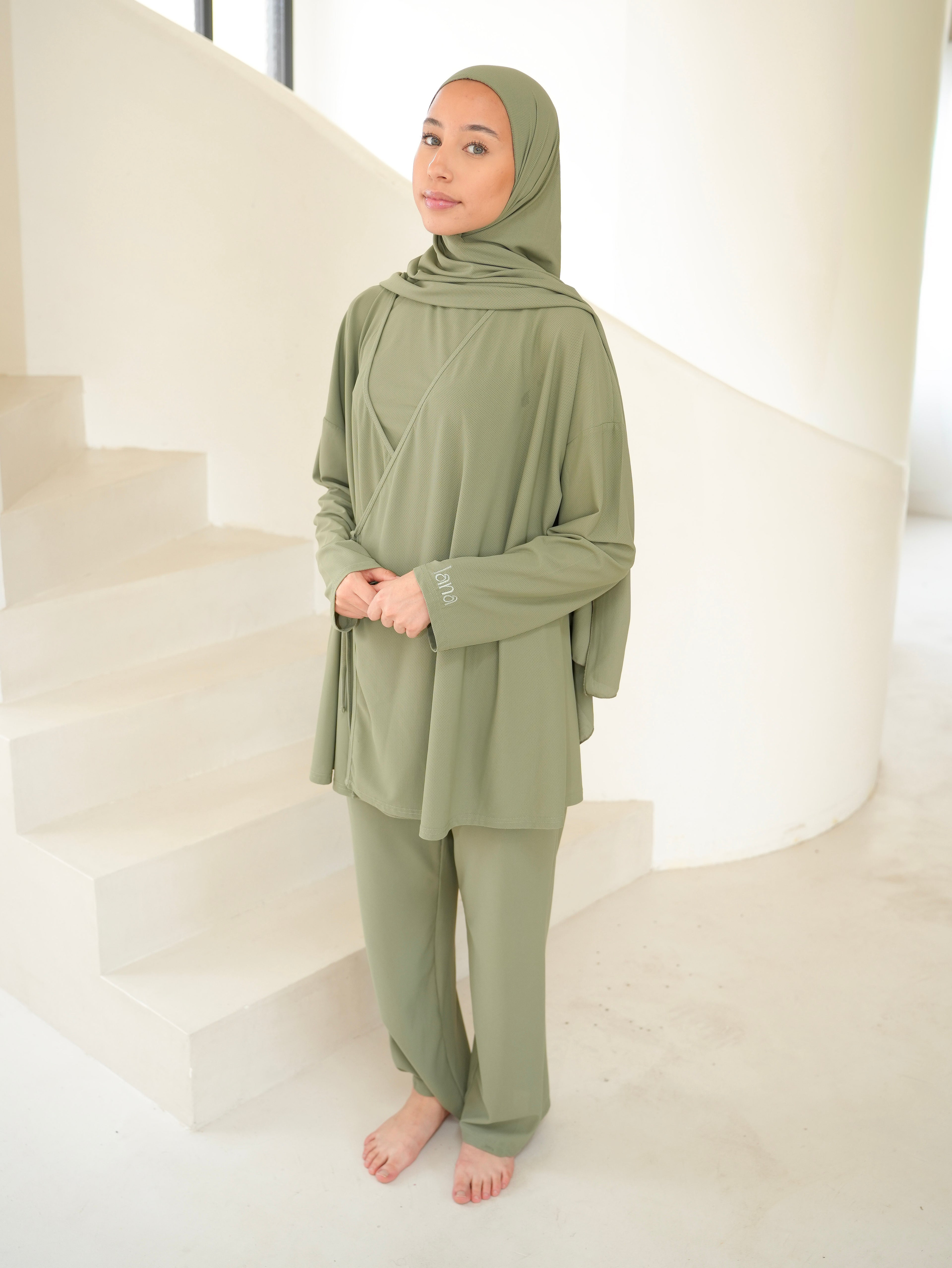 Burkini Portefeuille - TRANSBRONZANT VERT AMANDE
