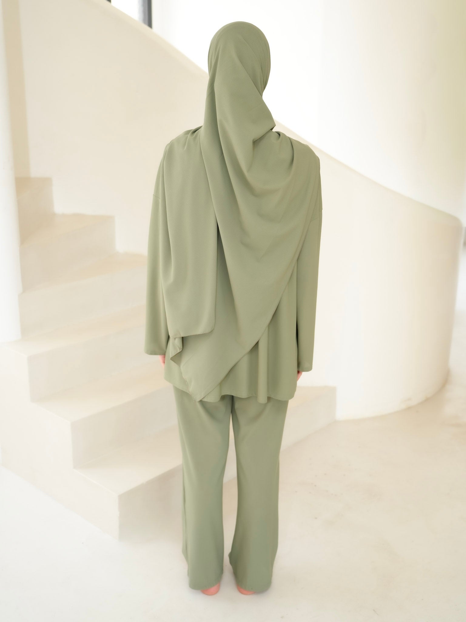 Burkini Portefeuille - TRANSBRONZANT VERT AMANDE