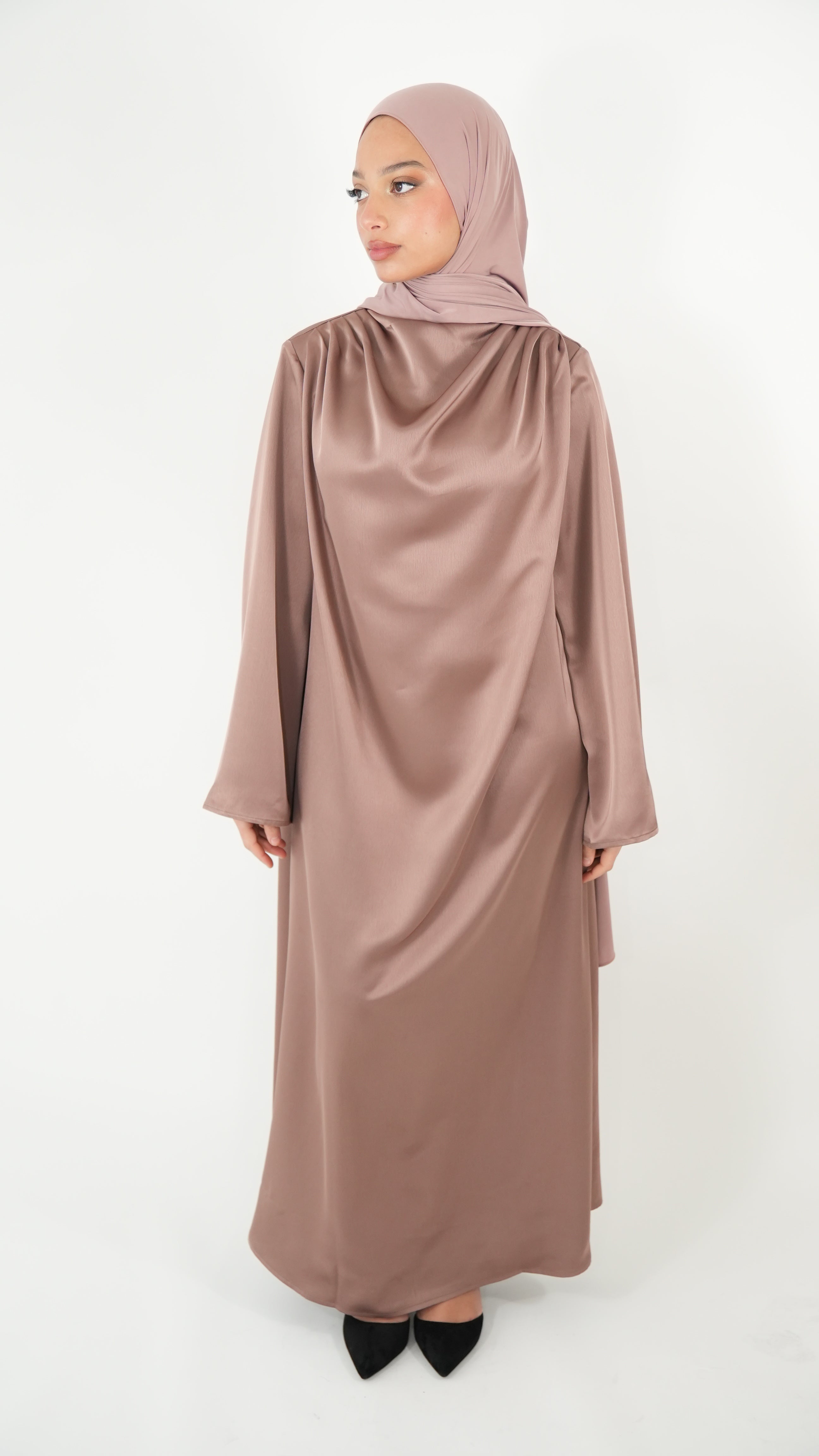 Robe Satinée - Marron