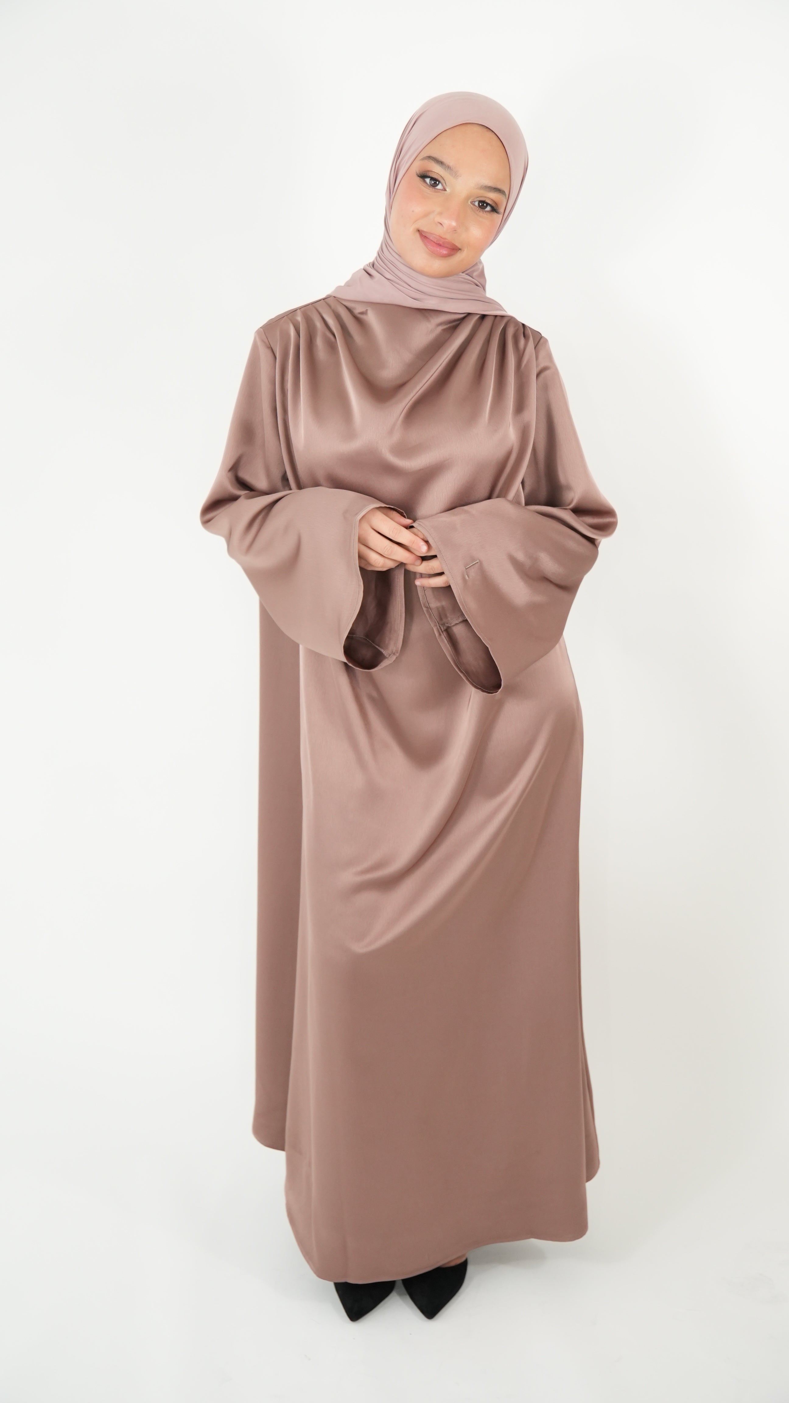 Robe Satinée - Marron